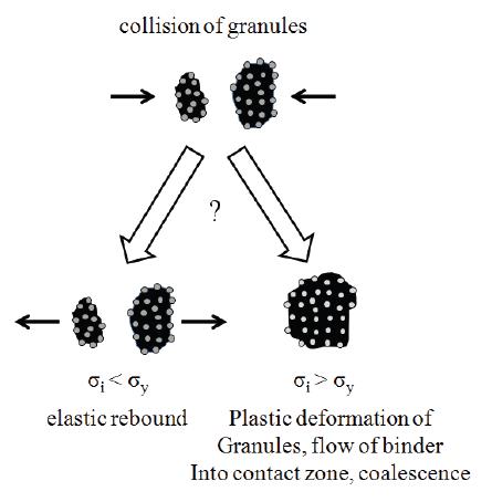 Granule growth by plastic deformation and coalescence.