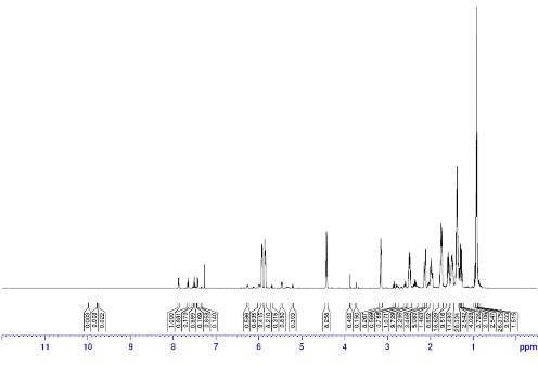 1H NMR spectra of compound 2.