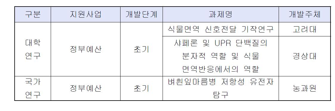 국내 연구 개발 현황