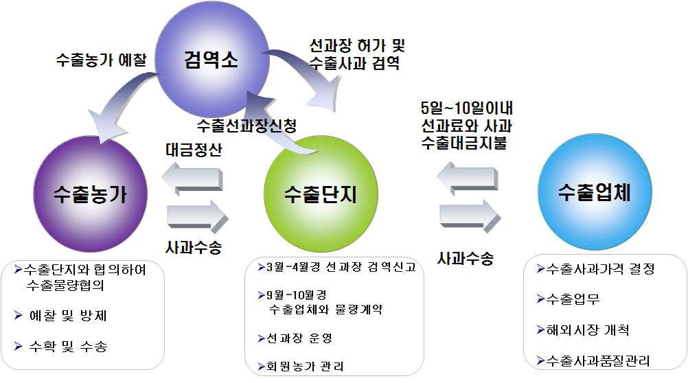 수출사과 수집 및 유통절차