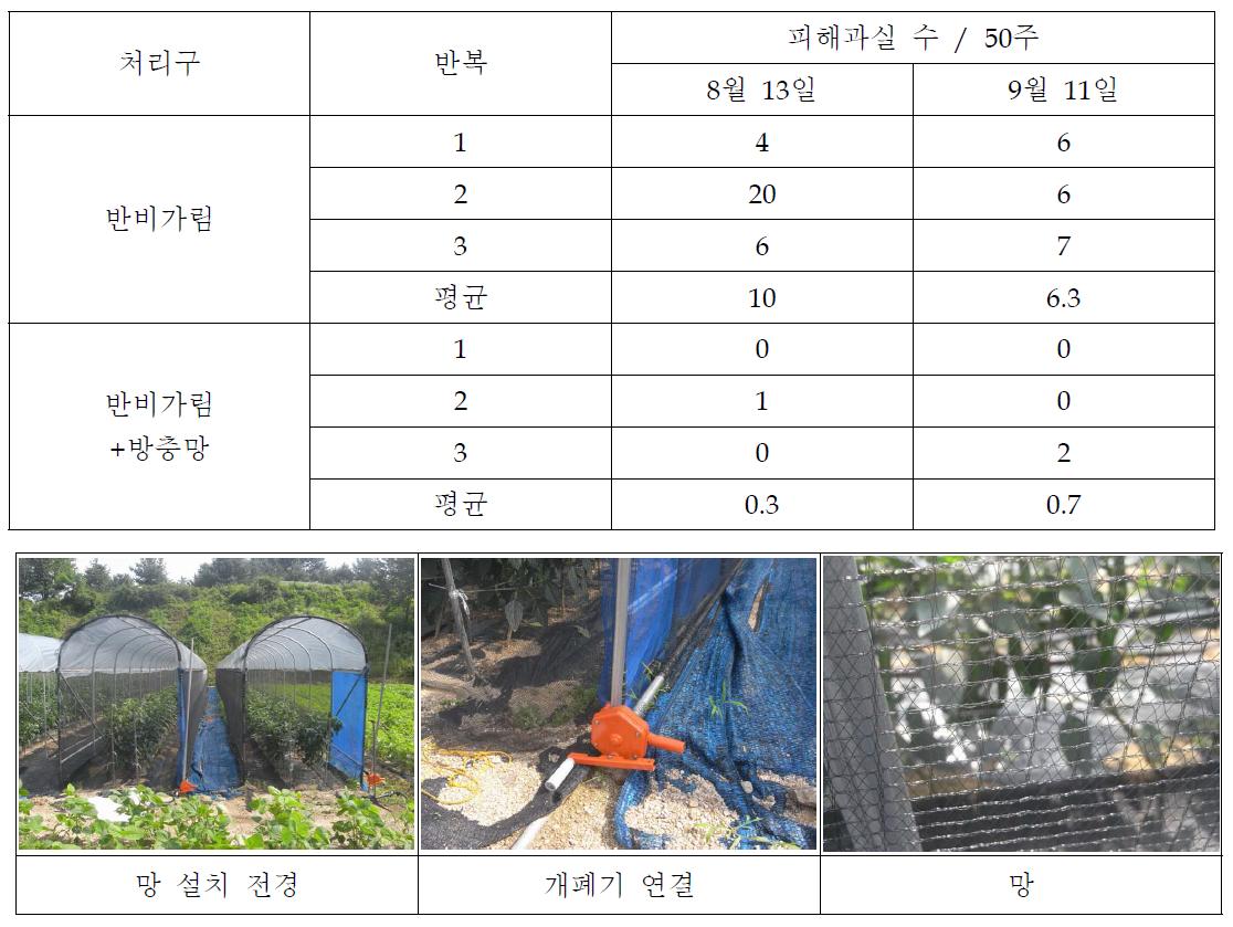 반비가림 시설의 방충망 설치에 의한 고추 담배나방 피해 억제효과