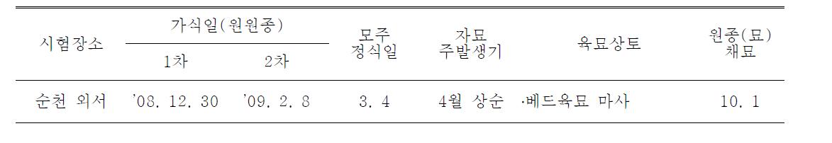 딸기 우량묘 생산을 위한 저온처리 방법