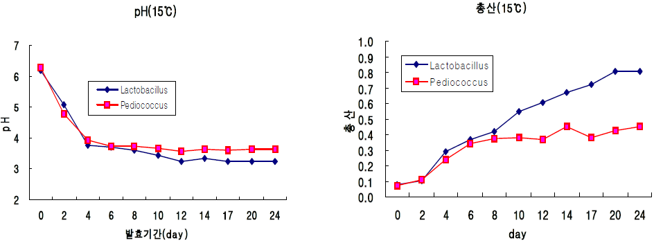 유산균 종류 및 첨가 농도에 따른 배추즙의 품질 변화