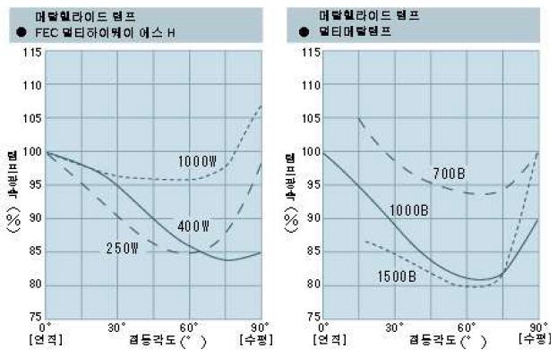 점등자세와 램프광속