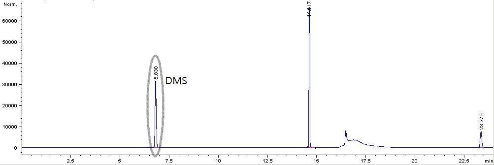 chromatogram of DMS analysis