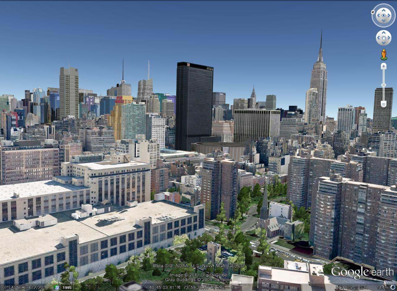 그림 3.13 Google Earth로 본 뉴욕시
