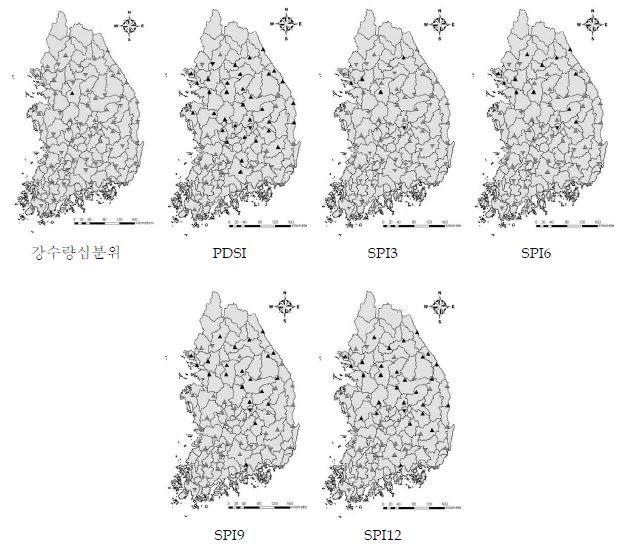 그림 3.5.4 Yearly Mann-Kendall Test 증감 추세