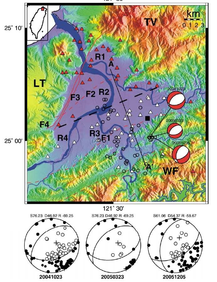 Figure 3.6.2 Relocated earthquake epicenters