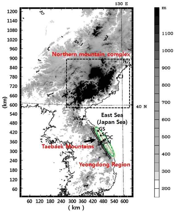 Fig. 3.3.1. The geography of the Korean Peninsula