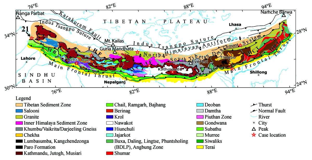 Relatively simple surface geology used in forming the 3-D map for the preliminary structure–hat beneath the blue-outlined region in fig. 3.2.1