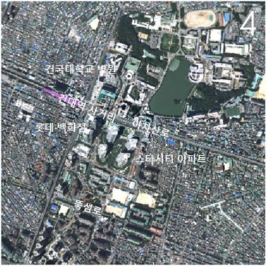 Figure 3.4.1. The picture around Konkuk University, Seoul from the google earth