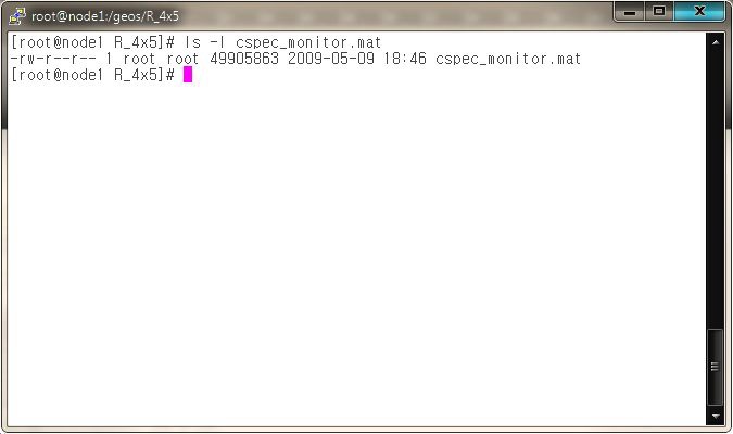 Figure 5.2.15. Created cspec_monitor.mat file.