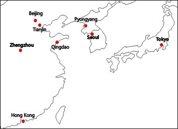 Figure 1.1.21. Selected megacities in research domain