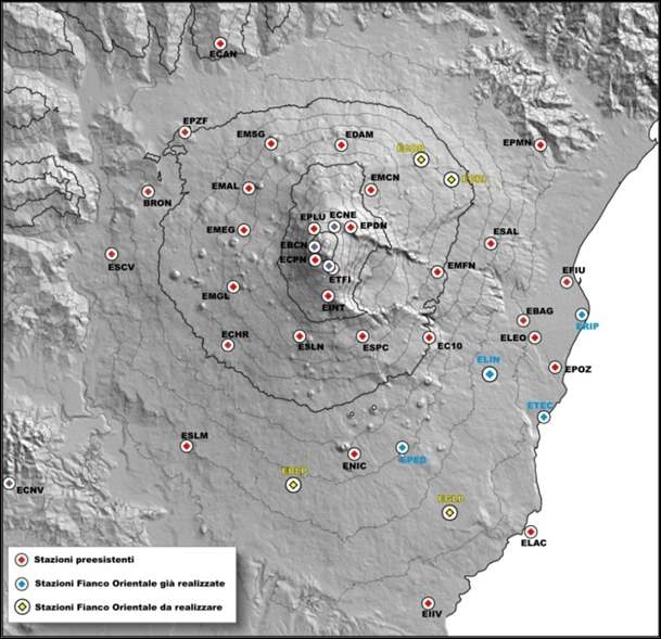 그림 I-2-5. 에트나 화산에 설치된 GPS관측점