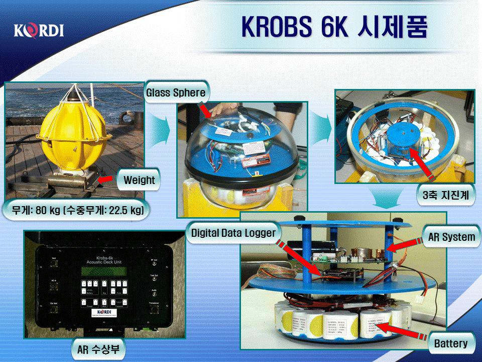 한국해양연구원의 KROBS-6K 시제품의 구성