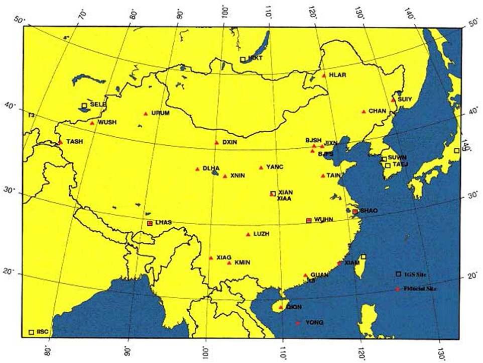 중국의 상시 GPS 지각변위 관측소