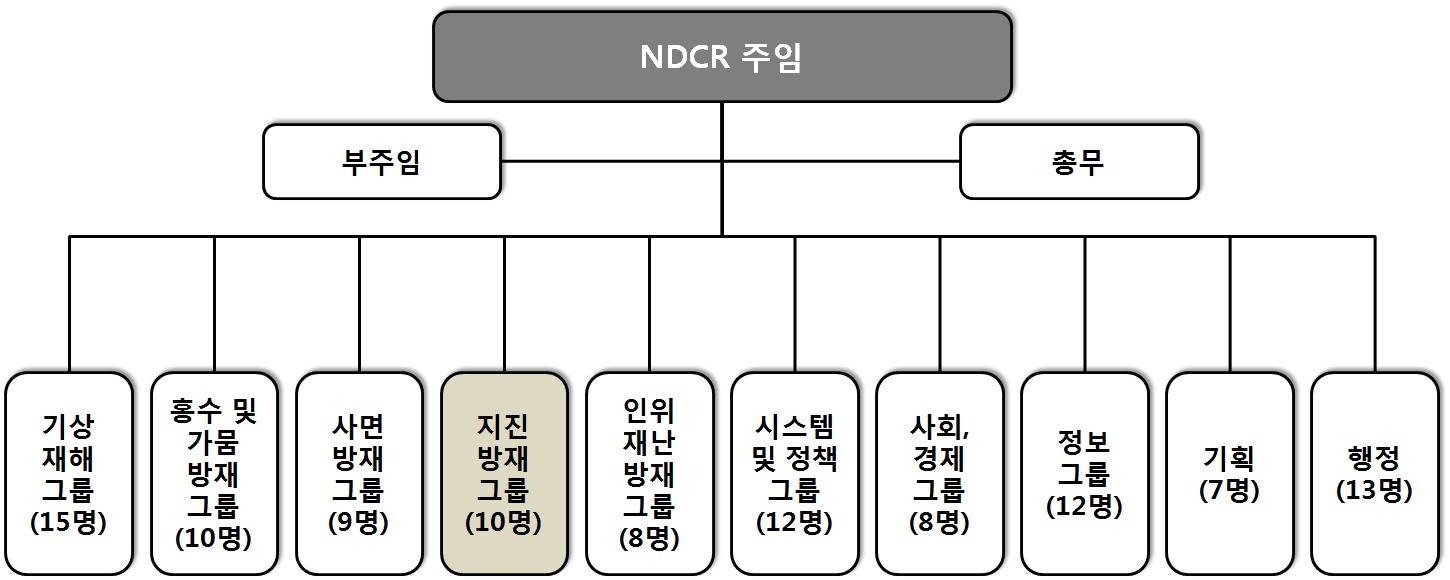 국가재난방재과학기술센터의 조직도