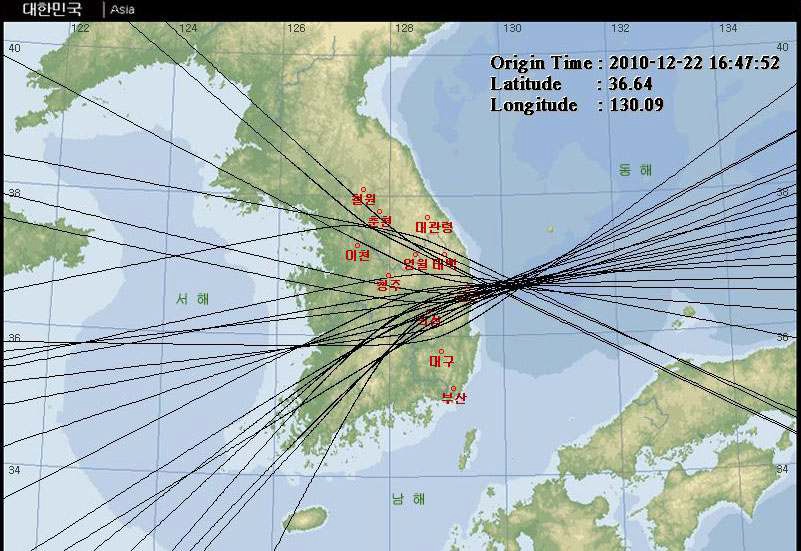 그림 3.40 울진 지진 최초감지 30초 후