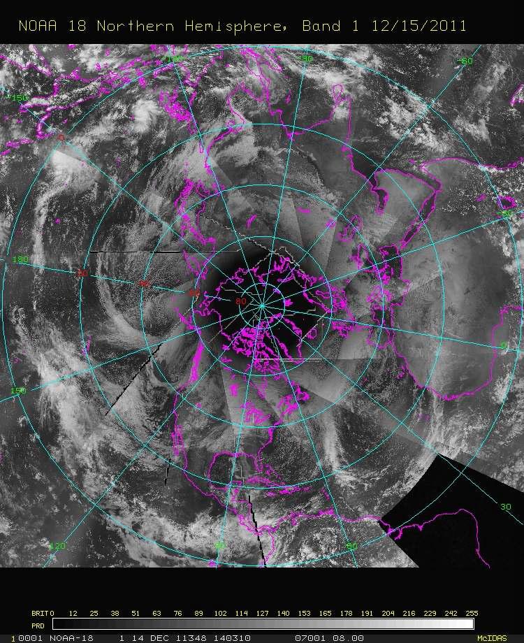 NOAA-18 N-Hemisphere (Band-1)