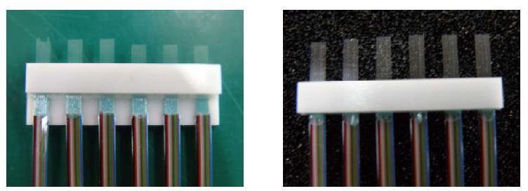 (그림 3-9) 다중모드 광섬유를 이용한 세라믹 광섬유어레이 제작