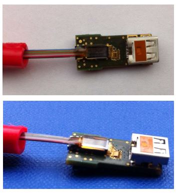 (그림 3-36) Micro-HDMI 커넥터를 부착하여 제작한 분리형 광모듈