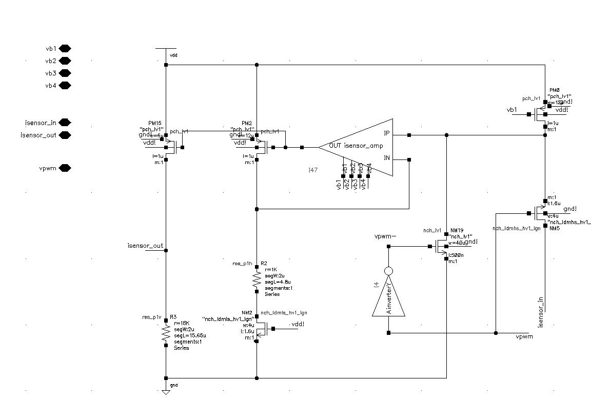 Current sensor schematic