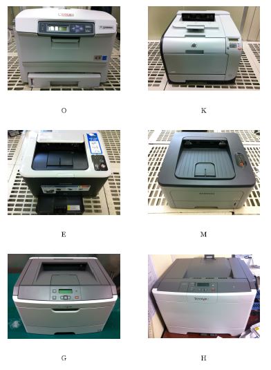 그림 44. 3년차 연구 기간 동안 추가 실험 프린터 7종