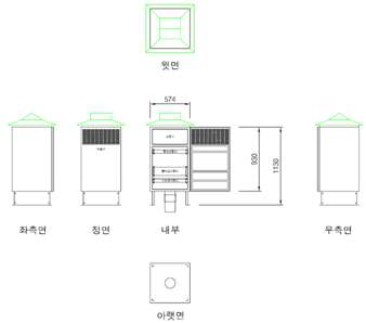 하수처리장의 악취 처리장치 도면