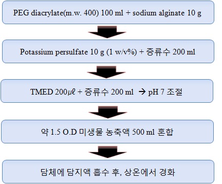 그림 3-126. 최적화된 포괄고정화 담체 제조방법