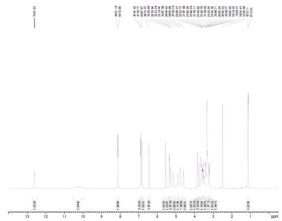지표물질 2 1H-NMR 스펙트럼