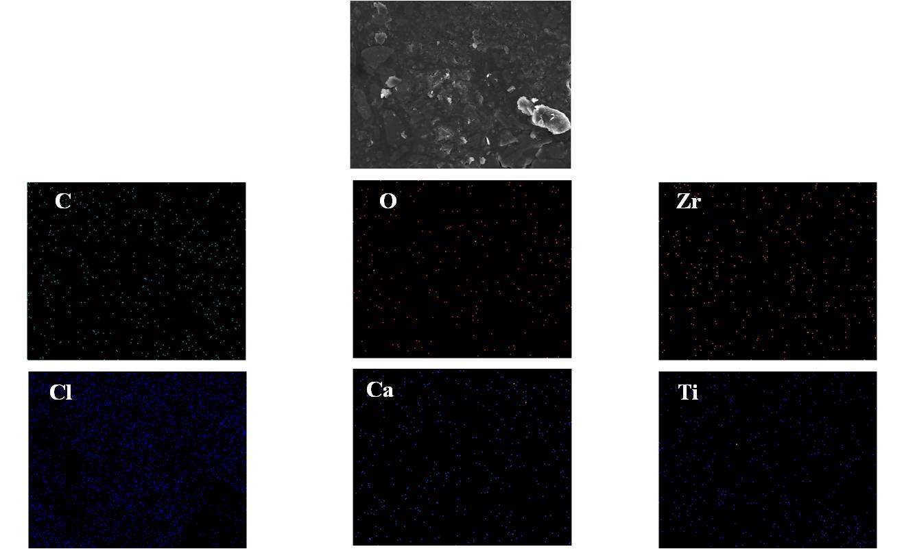 일반 PVC 벽지 EDX mapping를 통한 무기물의 분포도