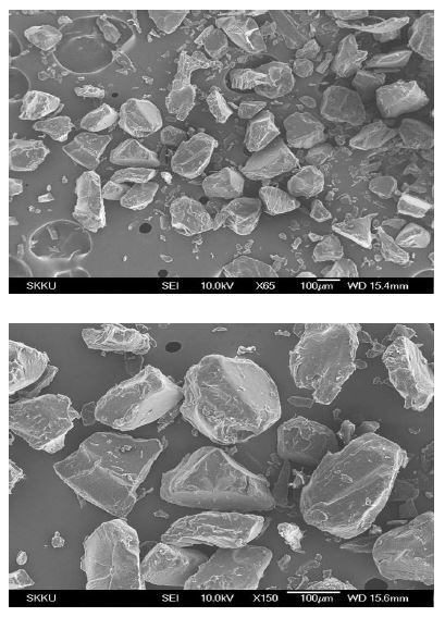 PP계 FRPC 냉동분쇄 (Pin-mill 후처리 미세 particle 존재)