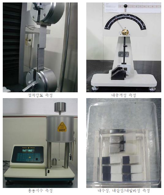 접착성 수지물 물성평가