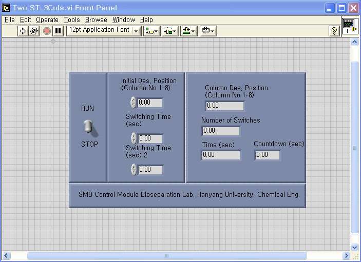 그림 3-59. LabVIEW interface for the two-step SMB