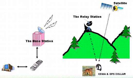 그림 51. CDMA방식의 GPS Collar 구성