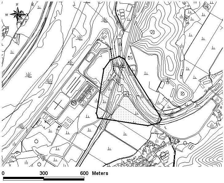 Figure 60. 100% minimum convex polygon home range of radio-tracked ♂3 P.abramus.