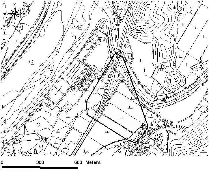 Figure 62. 100% minimum convex polygon home range of radio-tracked ♀2 P.abramus.