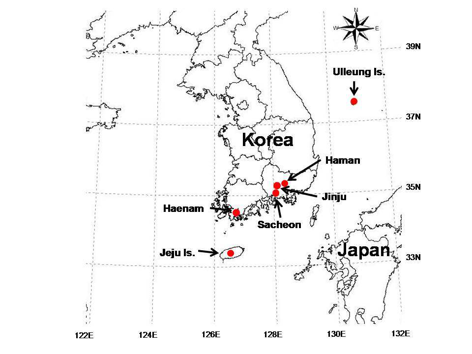 Figure 15. 작은땃쥐 채집지역