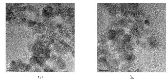 Fig. 5. 마그네타이트 나노입자의 HR-TEM 이미지