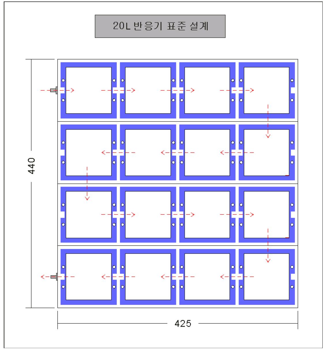 20L 반응기 표준 설계도 (평면도)