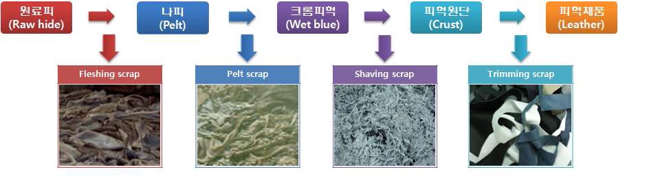 피혁제조공정 및 발생 부산물