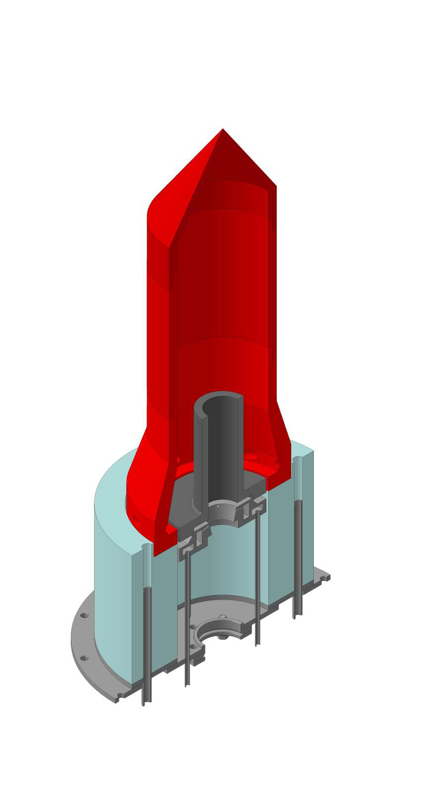 그림 3.91 Plasma torch flame 장착부위 3차원 구성도