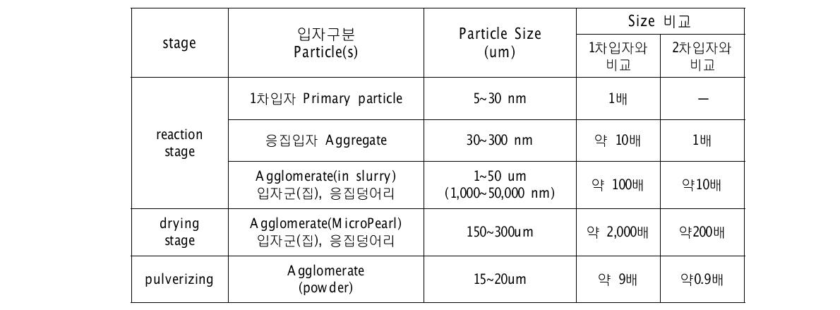 실리카의 입자응집과 관련한 구조특성