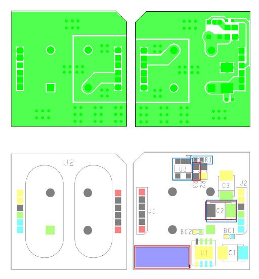 CO2 측정 모듈 Sensor Board PCB 설계 도면 및 부품 실장 도면