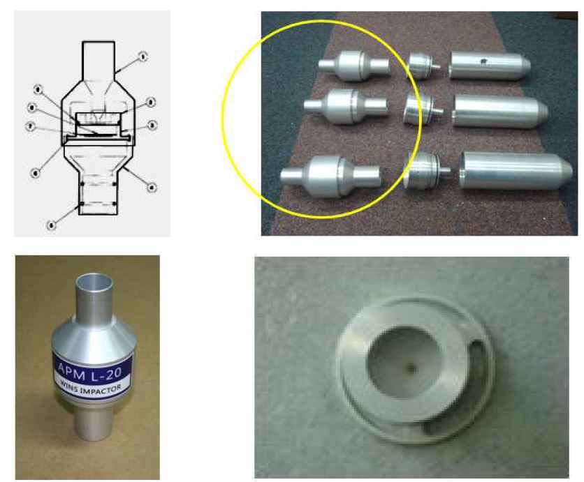 PM2.5 WINS Impactor 도면 과 부품
