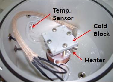 그림 19. 저온농축블럭, 가열히터, 온도센서 장착