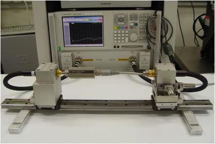 Impedance of a 2.4 mm power sensor with TRL-calibrated VNA.