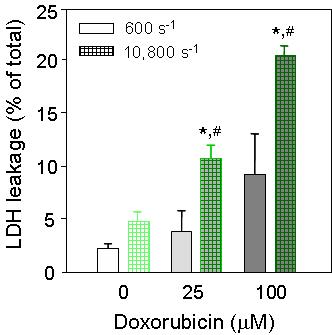 Synergistic effect of shear stress on doxorubicin-induced platelet cytotoxicity.