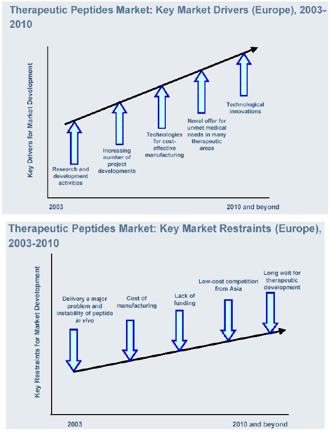 펩타이드 치료제 시장의 발전 및 억제요인을 줄이기 위한 장기계획