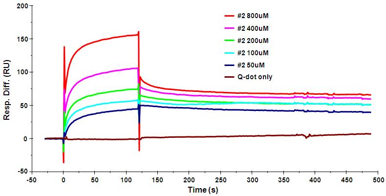 Binding affinity between peptide #2 and TNC